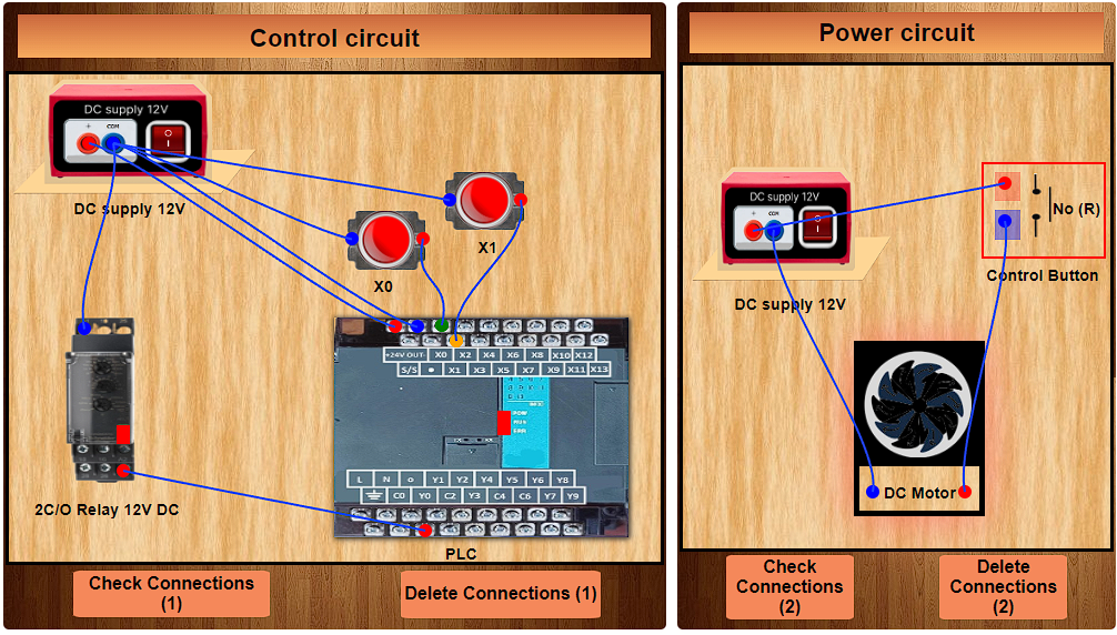 Connections of Control and Power Circuit